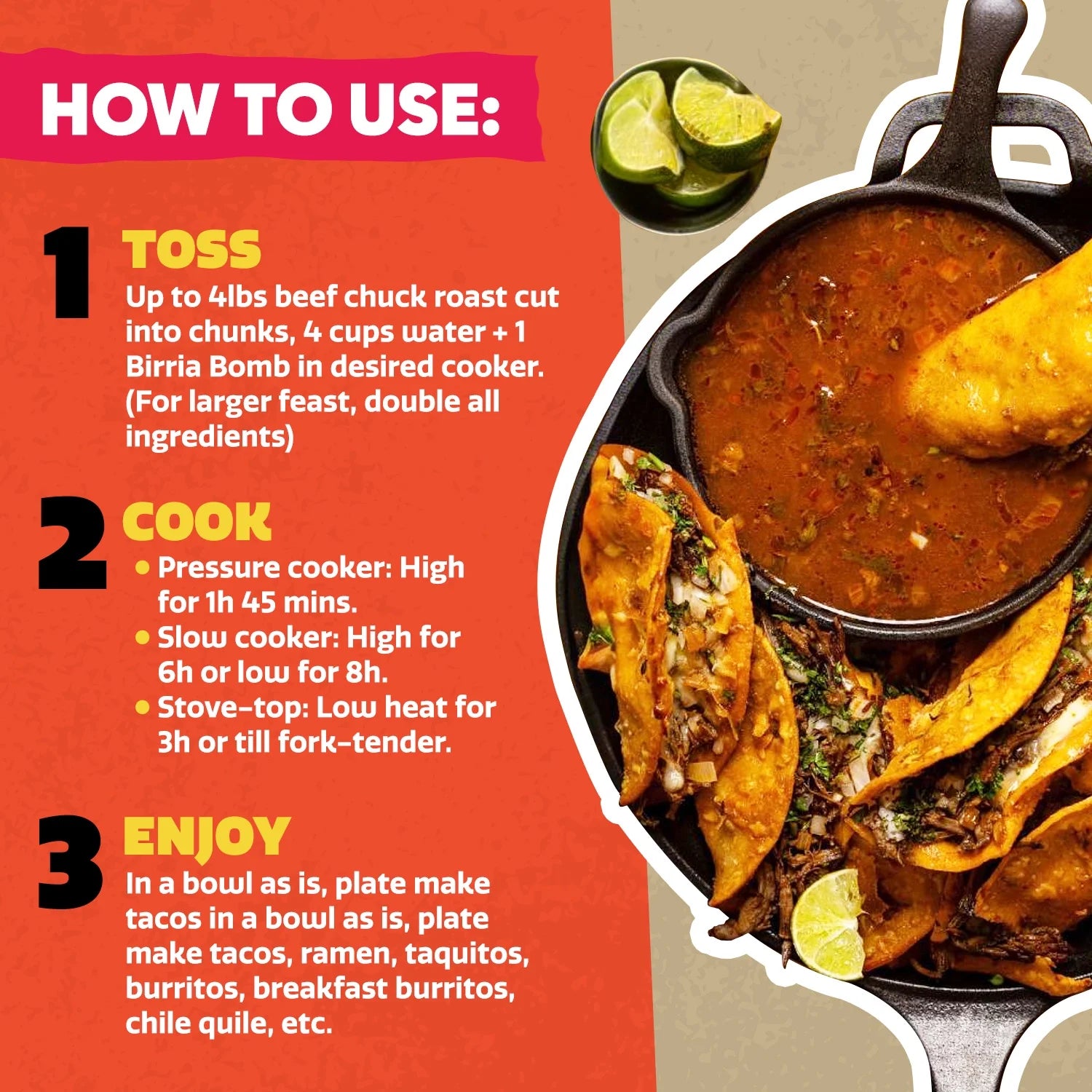 Birria Bomb Seasoning, 2 Pack - 4.8 Oz, Authentic Mexican Spice Mix